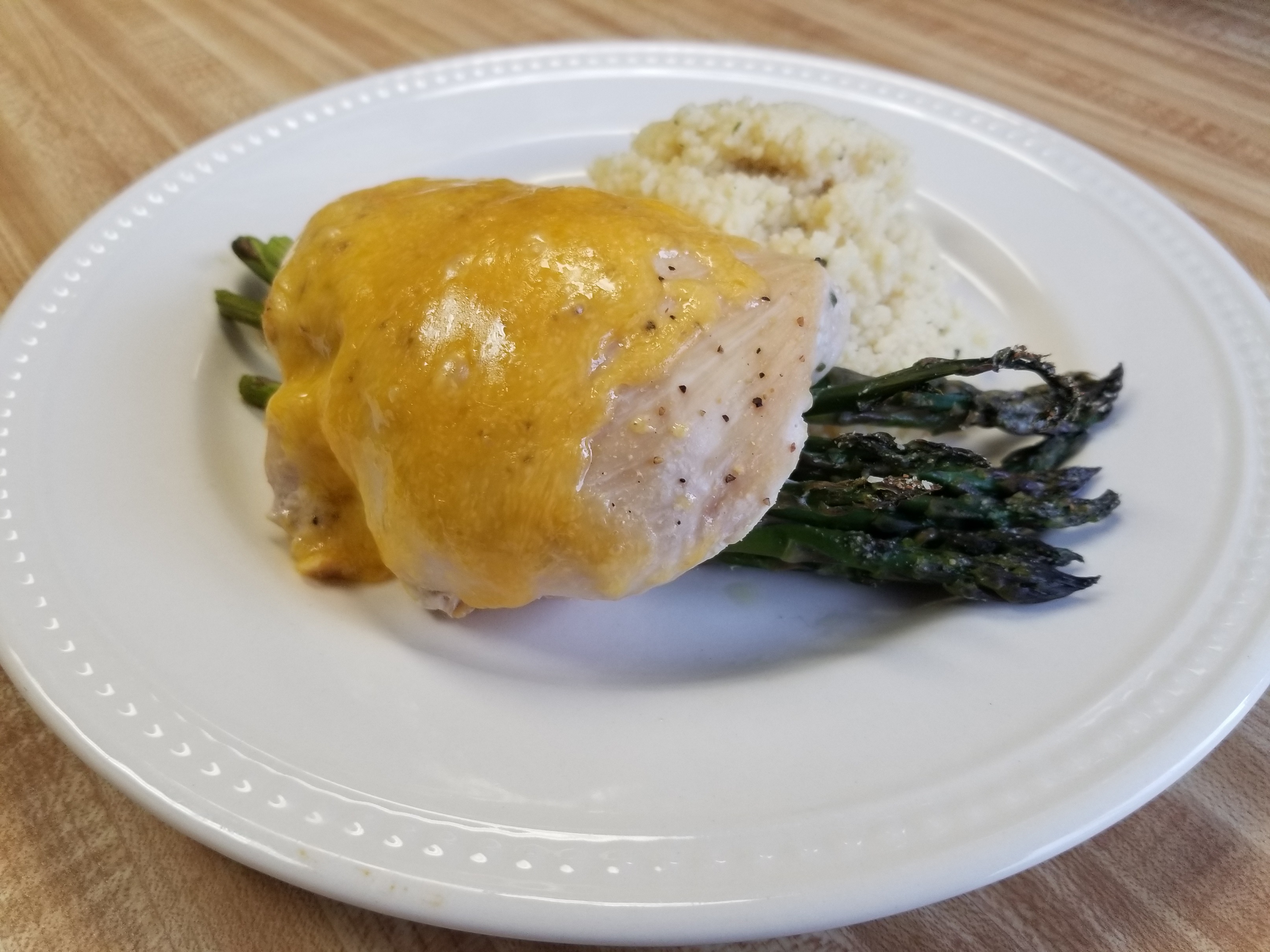 Asparagus stuffed chicken 